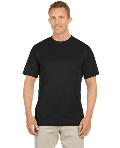 790 Augusta Mens Wicking Tee  in Black front view