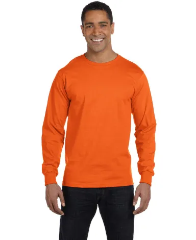 8400 Gildan 5.6 oz. Ultra Blend® 50/50 Long-Sleev in S orange front view