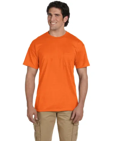 8300 Gildan 5.6 oz. Ultra Blend® 50/50 Pocket T-S in S orange front view
