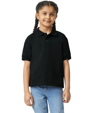 8800B Gildan Youth 5.6 oz. Ultra Blend® 50/50 Jer in Black front view