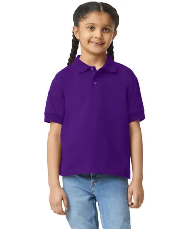 8800B Gildan Youth 5.6 oz. Ultra Blend® 50/50 Jer in Purple front view