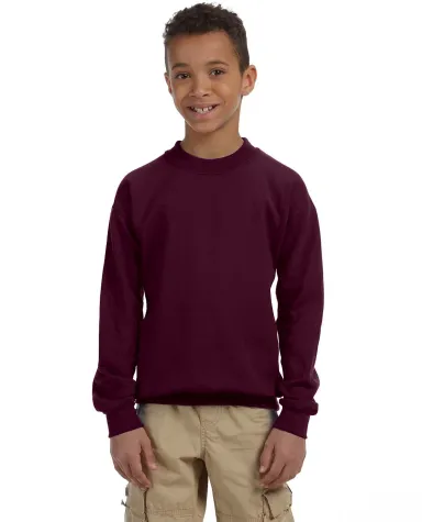 1800B Gildan Youth 7.75 oz. Heavy Blend™ 50/50 F in Maroon front view
