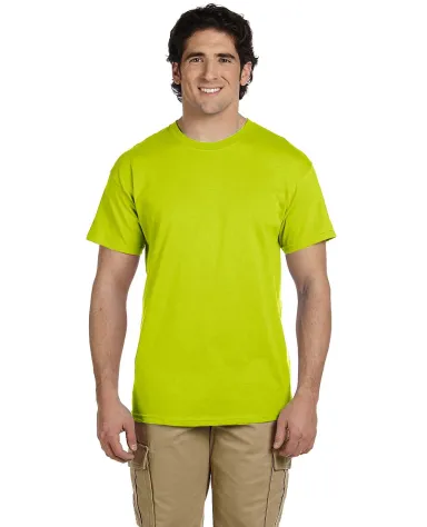 2000T Gildan Tall 6.1 oz. Ultra Cotton T-Shirt in Safety green front view