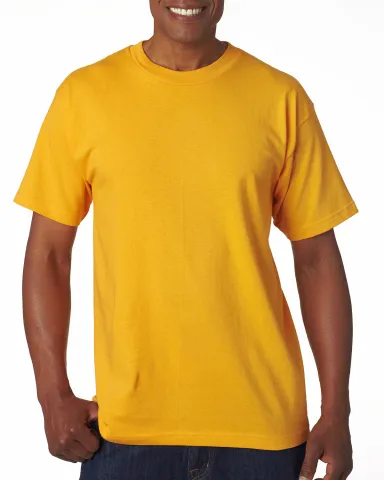 Bayside BA5100 Adult Adult Short-Sleeve Tee in Gold front view
