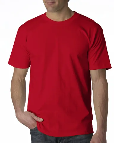 Bayside BA5100 Adult Adult Short-Sleeve Tee in Red front view