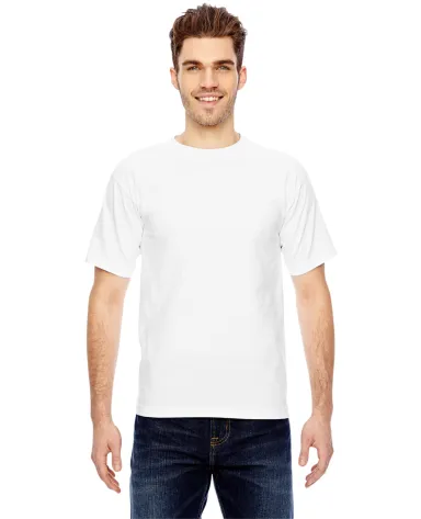 Bayside BA5100 Adult Adult Short-Sleeve Tee in White front view