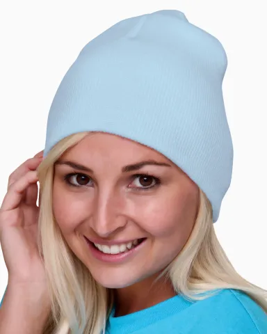 Bayside BA3810 Beanie in Light blue front view