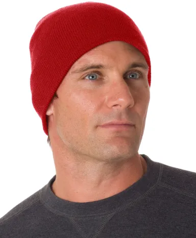 Bayside BA3810 Beanie in Red front view