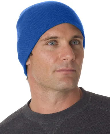 Bayside BA3810 Beanie in Royal blue front view