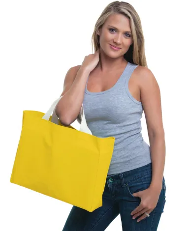 Bayside BA750 Medium Gusset Tote in Yellow front view