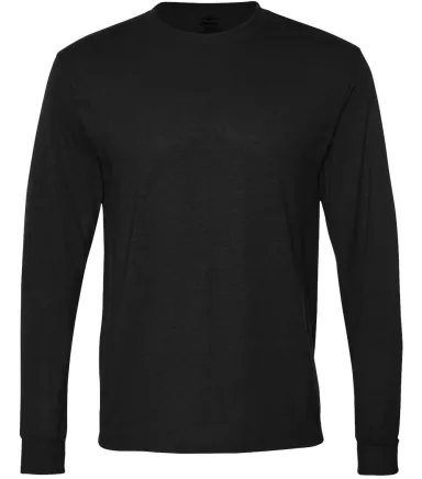 Jerzees 21MLR Dri-Power Sport Long Sleeve T-Shirt BLACK front view