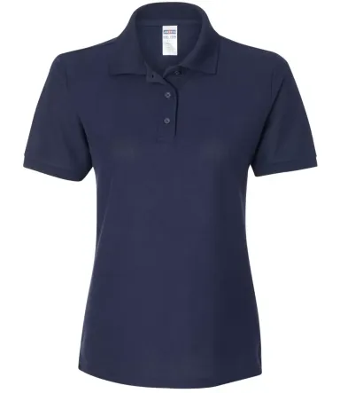 Jerzees 537WR Easy Care Women's Pique Sport Shirt J NAVY front view