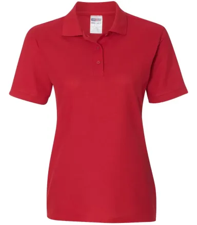 Jerzees 537WR Easy Care Women's Pique Sport Shirt TRUE RED front view