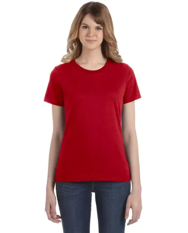 Anvil 880 Women's Lightweight Ringspun T-Shirt in True red front view