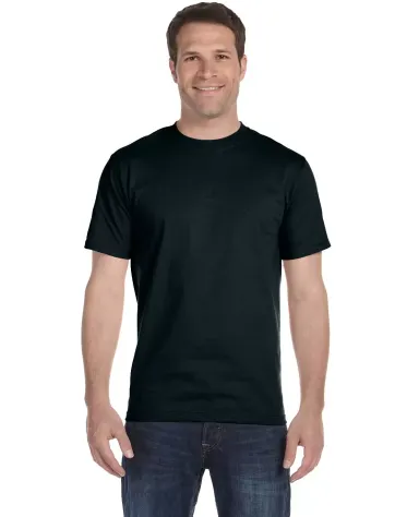 Hanes 518T Beefy-T Tall T-Shirt in Black front view