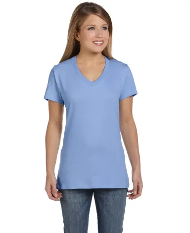 S04V Nano-T Women's V-Neck T-Shirt in Light blue front view
