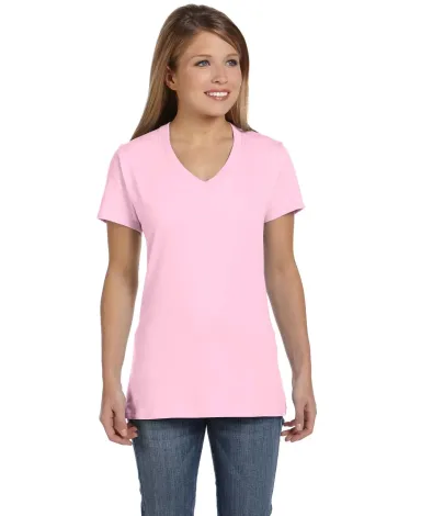 S04V Nano-T Women's V-Neck T-Shirt in Pale pink front view