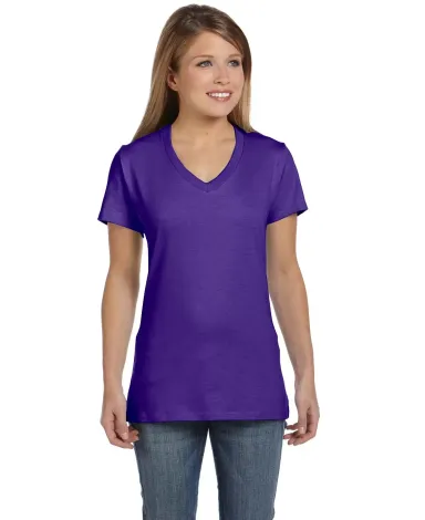 S04V Nano-T Women's V-Neck T-Shirt in Purple front view