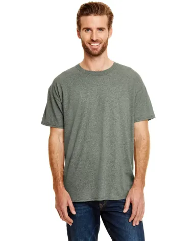 Hanes 42TB X-Temp Triblend T-Shirt with Fresh IQ o in Mltry grn trblnd front view
