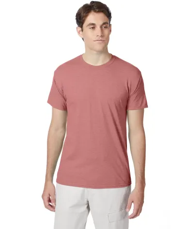 Hanes 42TB X-Temp Triblend T-Shirt with Fresh IQ o in Mauve heather front view