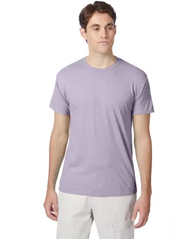Hanes 42TB X-Temp Triblend T-Shirt with Fresh IQ o in Pale violet hthr front view