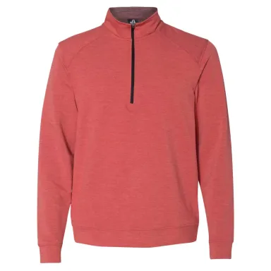 197 8434 Omega Stretch Terry Quarter-Zip Pullover RED TRIBLEND front view