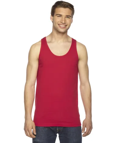 2408W Fine Jersey Tank in Red front view