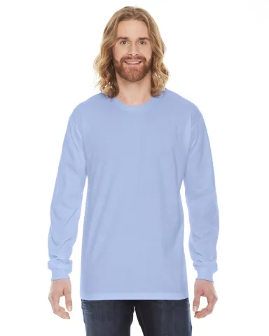 2007W Fine Jersey Long Sleeve T-Shirt in Baby blue front view
