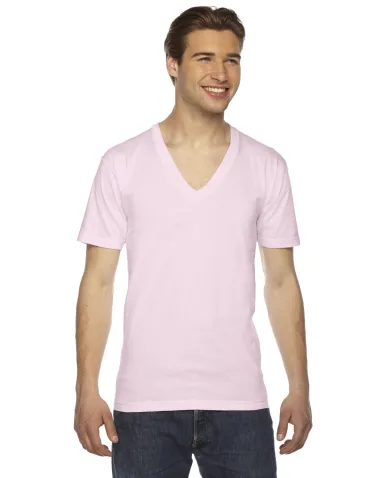 2456W Fine Jersey V-Neck T-Shirt LIGHT PINK front view