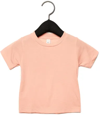 3413B Bella + Canvas Triblend Baby Short Sleeve Te in Peach triblend front view