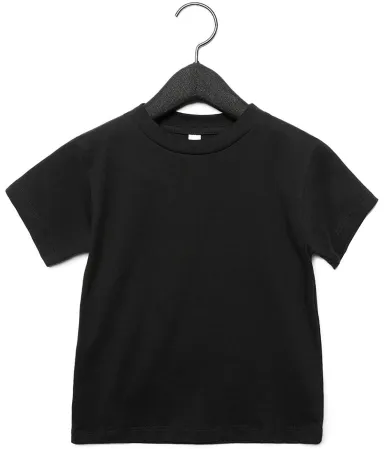 Bella + Canvas 3001T Toddler Tee in Black front view