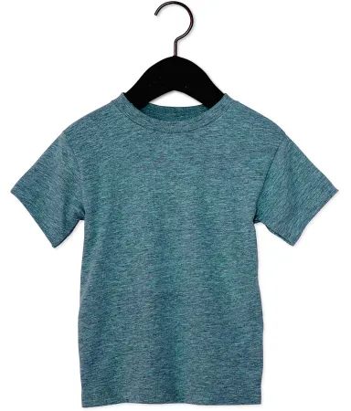 Bella + Canvas 3001T Toddler Tee in Hthr deep teal front view