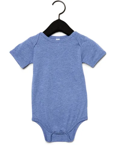134B Bella + Canvas Baby Triblend Short Sleeve One in Blue triblend front view