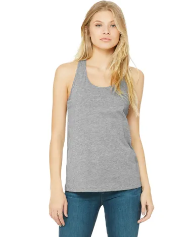 6008 Bella + Canvas Women's Jersey Racerback Tank in Athletic heather front view
