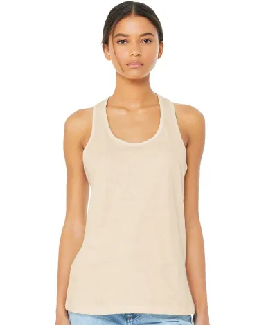 6008 Bella + Canvas Women's Jersey Racerback Tank in Natural front view