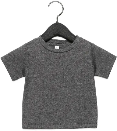 3001B Bella + Canvas Baby Short Sleeve Tee in Dark gry heather front view