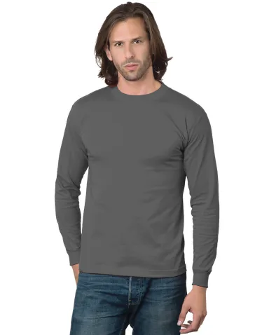 301 2955 Union-Made Long Sleeve T-Shirt in Charcoal front view