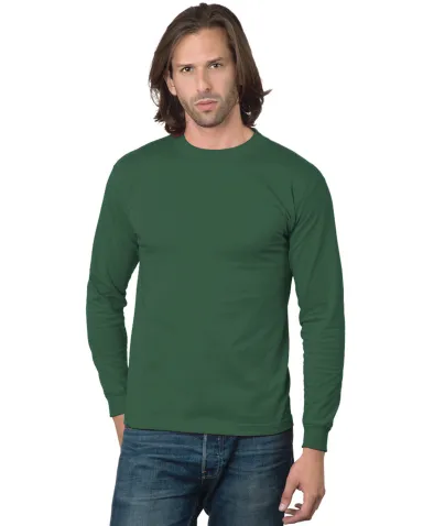 301 2955 Union-Made Long Sleeve T-Shirt in Forest green front view