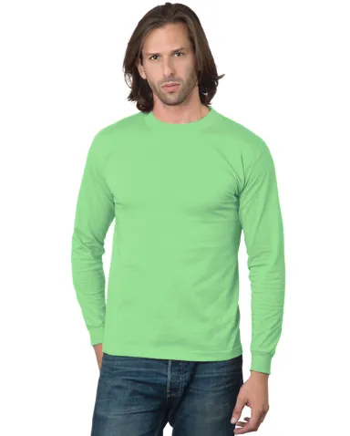 301 2955 Union-Made Long Sleeve T-Shirt in Lime green front view