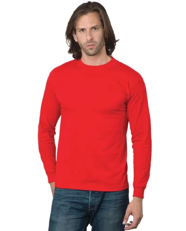 301 2955 Union-Made Long Sleeve T-Shirt in Red front view