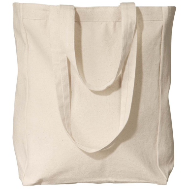 Liberty Bags 8861 10 Ounce Gusseted Cotton Canvas  in Natural front view