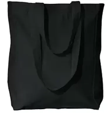 Liberty Bags 8861 10 Ounce Gusseted Cotton Canvas  BLACK front view