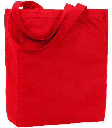 Liberty Bags 9861 Allison Cotton Canvas Tote in Red front view