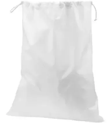 Liberty Bags 9008 Drawstring Laundry Bag WHITE front view
