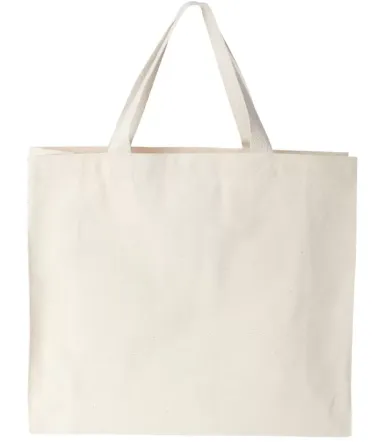 Liberty Bags 8501 12 Ounce Gusseted Canvas Tote NATURAL front view