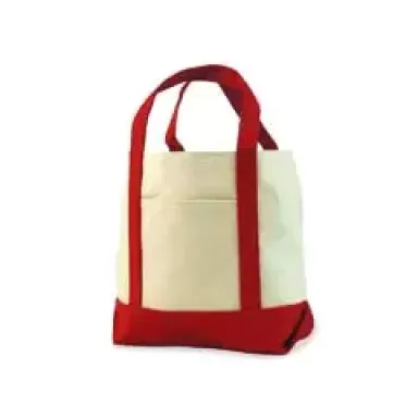 Liberty Bags 8867 Seaside Cotton Canvas Tote RED front view
