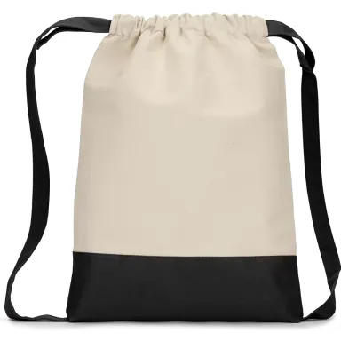 Liberty Bags 8876 10 Ounce Cotton Canvas Contrast  NATURAL/ BLACK front view
