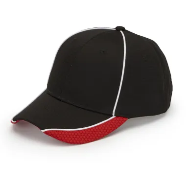 First String Cap in Black/ red/ wht front view