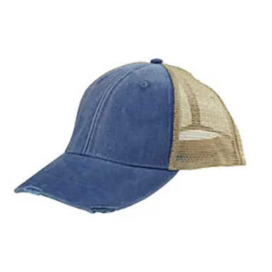 Ollie Cap in Royal/ tan front view