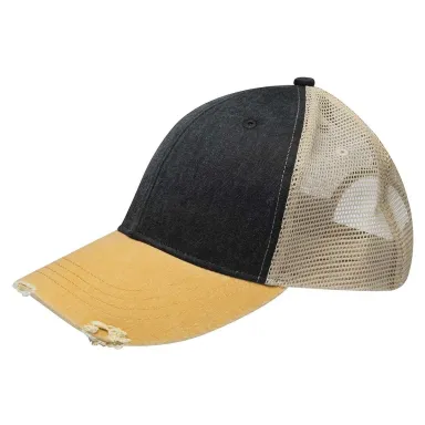 Ollie Cap in Blk/ mstrd/ tan front view